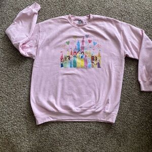 Pink Sweatshirt with Disney Princess Design